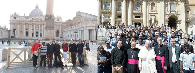 séminaristes visitant Rome